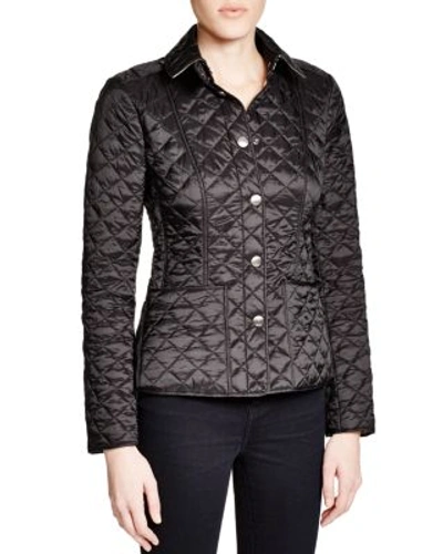 Shop Burberry Kencott Quilted Jacket In Black