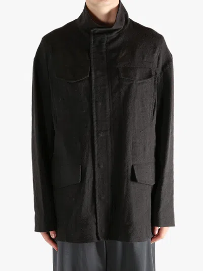 Omar Afridi High-neck Multi-pocket Jacket In Blue