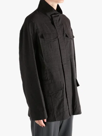 Omar Afridi High-neck Multi-pocket Jacket In Blue