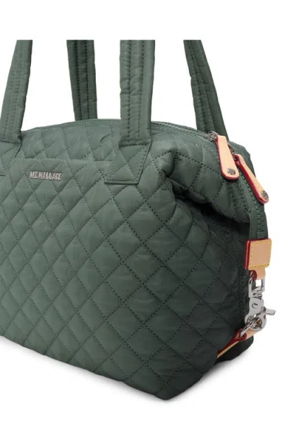 Mz Wallace Sutton Deluxe Medium Quilted Shoulder Bag In Green