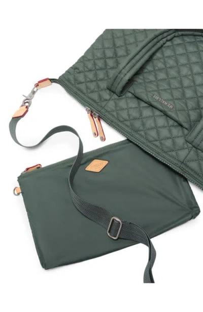 Mz Wallace Sutton Deluxe Medium Quilted Shoulder Bag In Green