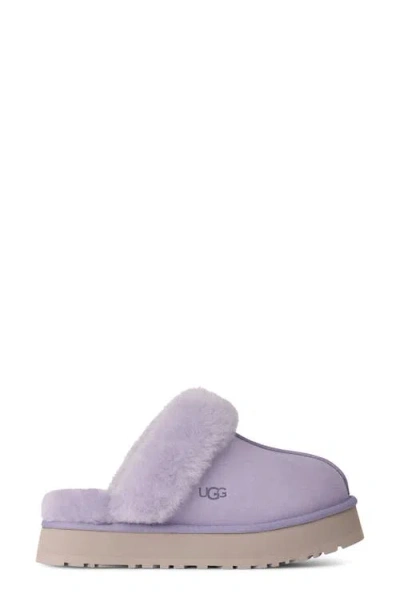 Ugg Disquette Shearling-trim Mules In Animal Print