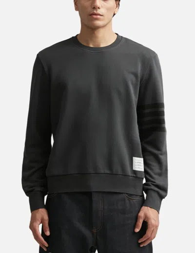 Thom Browne Loopback 4-bar Sweatshirt In Gray