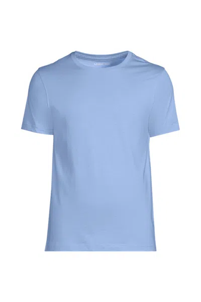 Lands' End School Uniform Unisex Big Short Sleeve Basic Jersey T-shirt In Blue