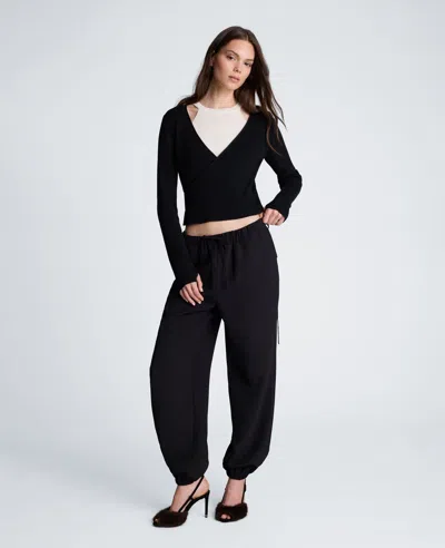 Kenneth Cole Pull On Drawstring Jogger Pant In Black