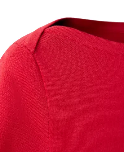 Mango Pull-over Maille Fine Manches Courtes In Red