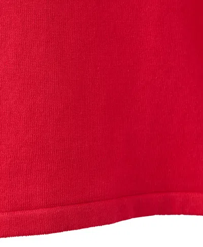Mango Pull-over Maille Fine Manches Courtes In Red