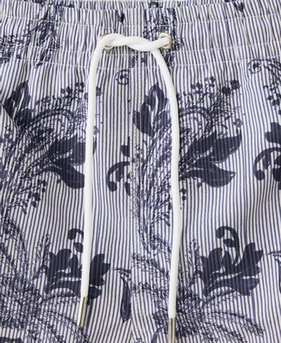 Mango Printed Swimsuit With Drawstring In Gray