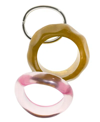 Mango Women's Irregular Design Bracelets Set In Silver