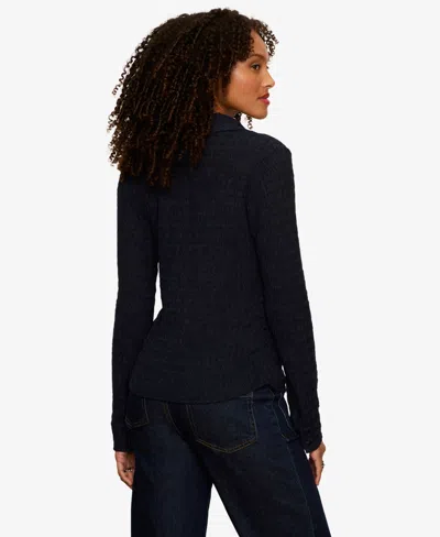 Sanctuary Juno Textured Button-up Top In Blue