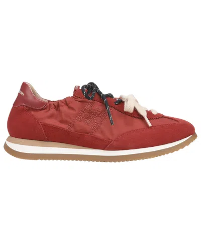 Sam Edelman Evara Cinched-back Sneakers In Red