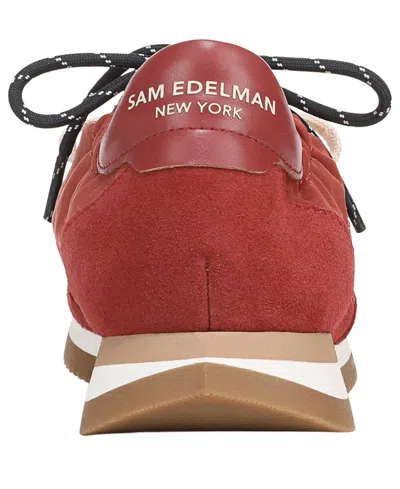 Sam Edelman Evara Cinched-back Sneakers In Red