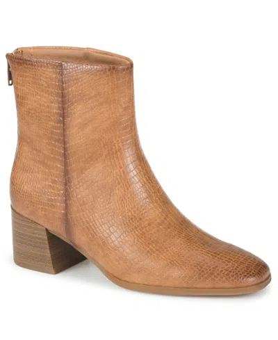 Baretraps Walless Faux Leather Bootie In Dark Almond