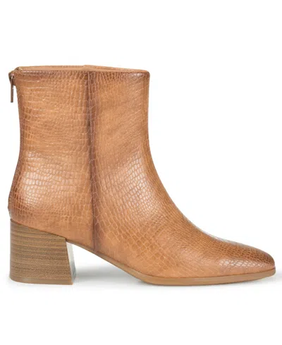Baretraps Walless Faux Leather Bootie In Dark Almond