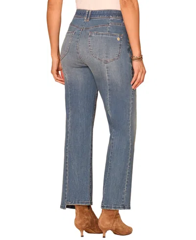 Democracy Women's Absolution Sky-rise Barely Boot Jeans In Mid Blue Artisanal