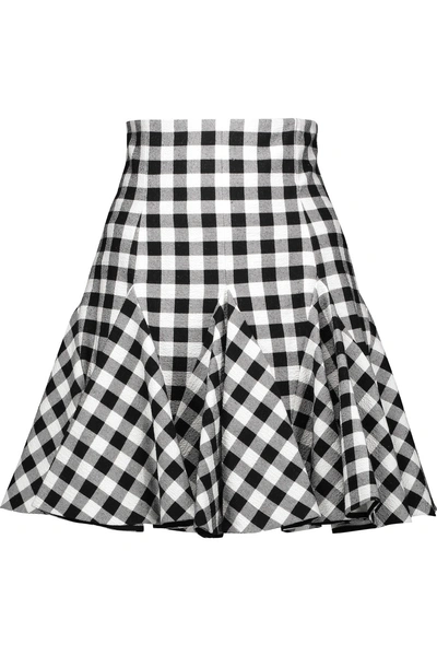 Dolce & Gabbana Ruffled Gingham Cotton Mini Skirt