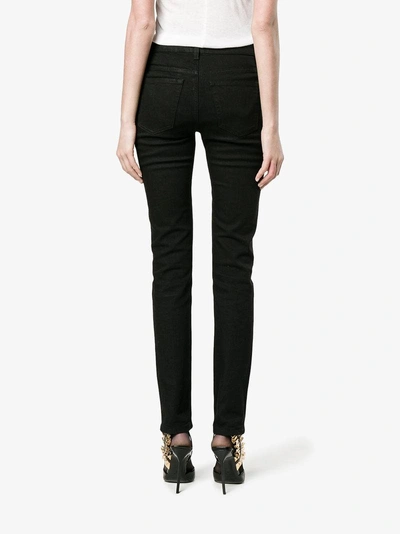Shop Saint Laurent Classic Black Mid Rise Skinny Jeans