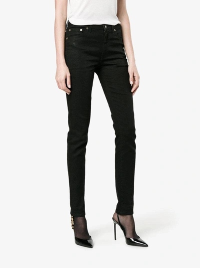 Saint Laurent Classic Black Mid Rise Skinny Jeans | ModeSens