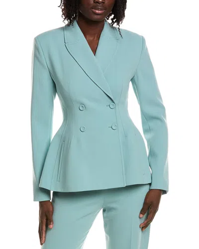 Alexis Helen Double-breasted Jacket In Blue