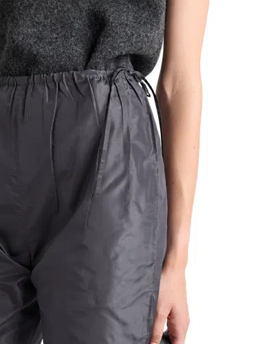 Prada Taffeta Bermudas In Grey