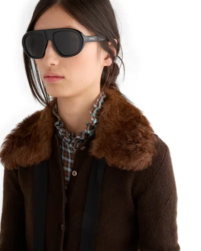 Prada 0pr C05s Oversized Sunglasses In Black