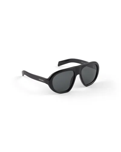 Prada 0pr C05s Oversized Sunglasses In Black