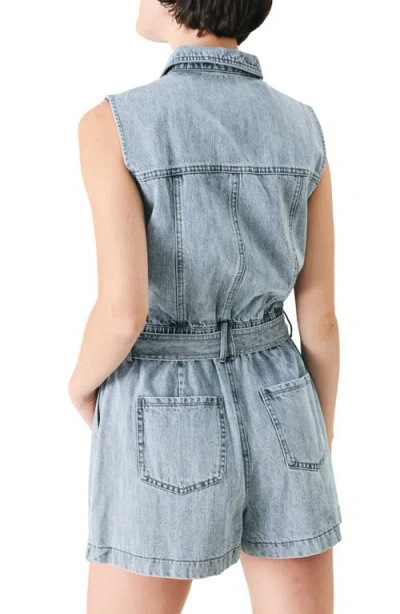 Freemarket Zip Denim Romper In Blue