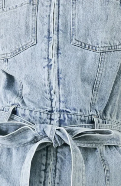 Freemarket Zip Denim Romper In Blue