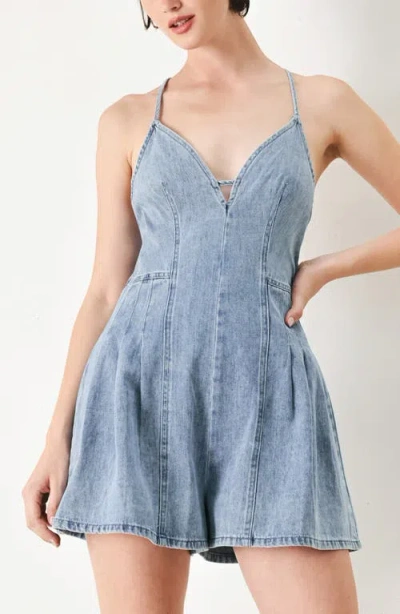 Freemarket Denim Romper In Blue