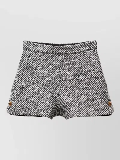 Versace Wool Bouclé Shorts In Gold
