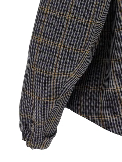 Tela Niki Check-pattern Jacket In Gray
