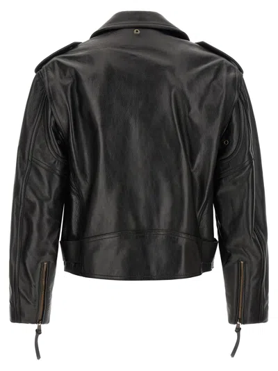 Balmain Men's Biker Jacket In Black