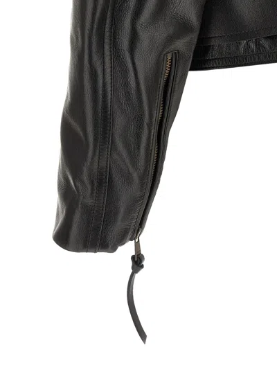 Balmain Men's Biker Jacket In Black
