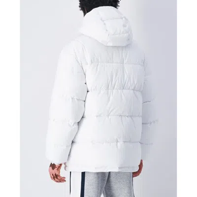 Champion White Polyester Jackets And Coat In White