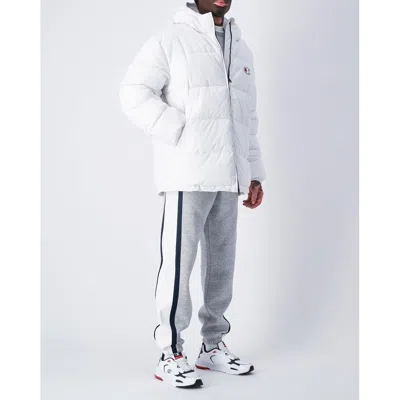 Champion White Polyester Jackets And Coat In White