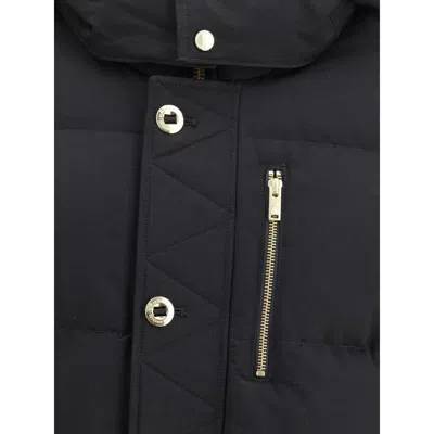 Moose Knuckles Black Cotton Coat In Black