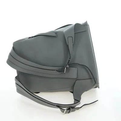 Pre-owned Loewe T Backpack Leather Gray Leather Backpack Bag ()