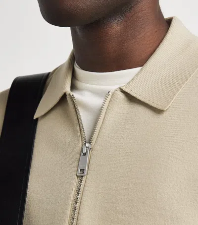 Samsoe & Samsoe Samsøe Samsøe Zip-up Samatt Polo Sweater In Beige