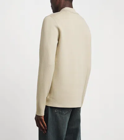 Samsoe & Samsoe Samsøe Samsøe Zip-up Samatt Polo Sweater In Beige
