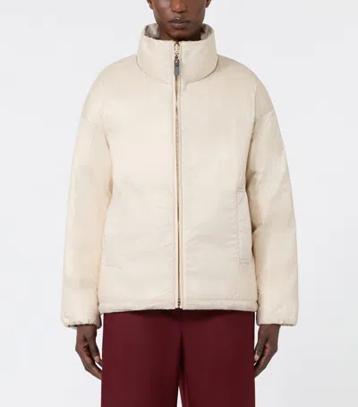 Max Mara Reversible Cashmere Down Jacket In Nude