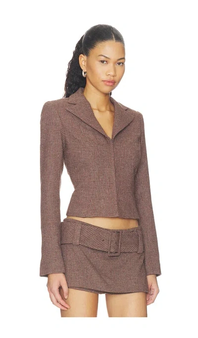 Amanda Uprichard Sutton Jacket In Brown