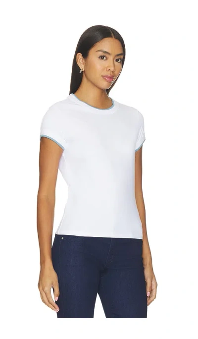 Veronica Beard Contrast Devin Tee In White