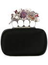 Alexander Mcqueen Knuckle Short Embellished Silk-satin Box Clutch