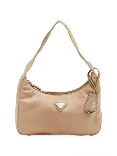 Pre-owned Prada Re-edition 2000 Shoulder Bag In Neutrals