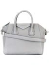 Givenchy Antigona Small Textured-leather Tote In Grey