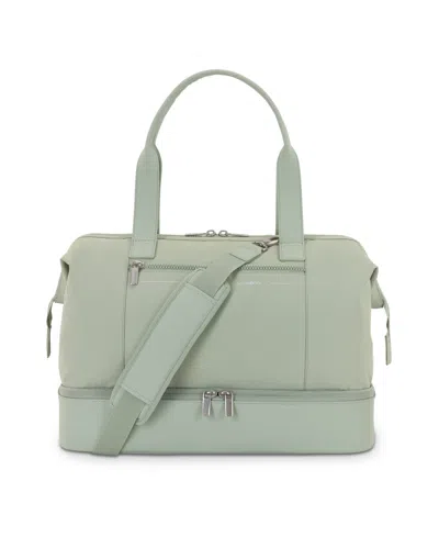 Samsonite Better Than Basic Drop Bottom Weekender Duffel In Soothing Sage