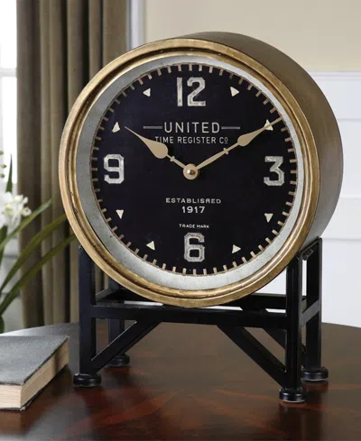 Uttermost Shyam 16" Table Clock In Black