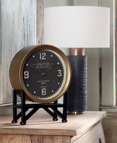 Uttermost Shyam 16" Table Clock In Black