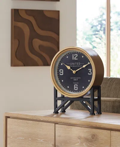 Uttermost Shyam 16" Table Clock In Black