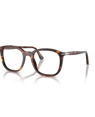 Persol 52mm Rectangle Optical Glasses In Brown